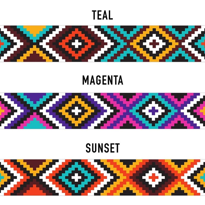CollarDirect Nylon Dog Collar Aztec Geometric Pattern Tribal Magenta 10-13 inch - Image 2